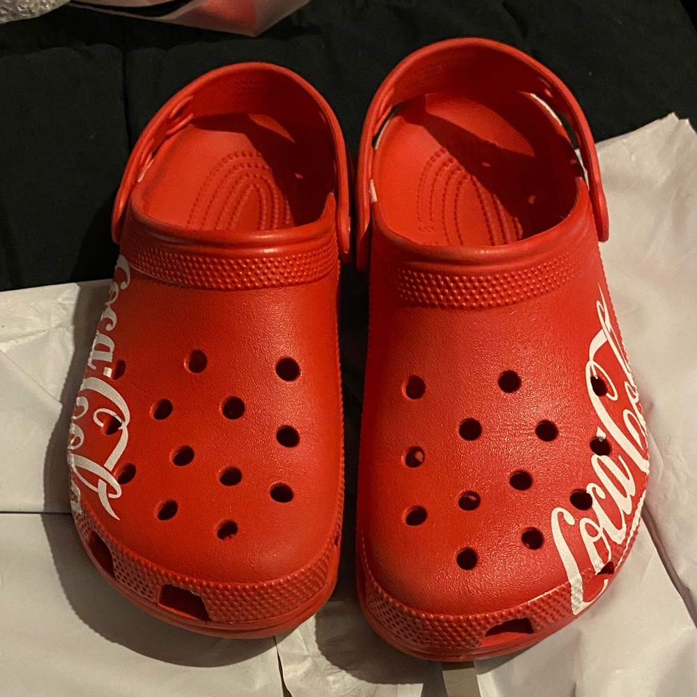 Coca Cola Men Bright Red Slip-On Foam Clogs with White Logo